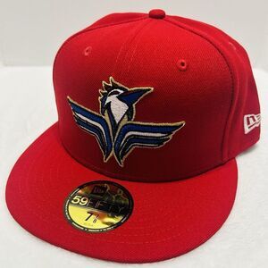 New Era Fayetteville Woodpeckers Marvel 59FIFTY Fitted Hat Cap Red Sz 7 7/8 MiLB
